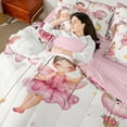 thumbnail image 4 of Manfei Cute Ballet Princess 7-Piece Twin Bedding Sets,Pink Girl Bedding Comforter Set,Cartoon Hot Air Balloon Sheet Sets For Kids,Luxury Bedroom Decor Reversible, 4 of 8