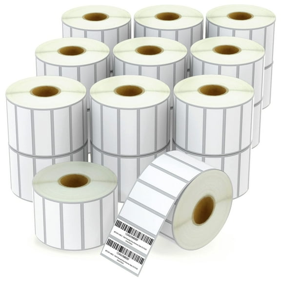 3" x 1" (76 mm x 25 mm) Multipurpose & Address Labels Compatible with Zebra & Rollo Label Printer,Premium Adhesive & Perforated [20 Rolls, 27500 Labels]