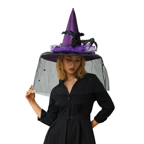 Witch Hats for Women, Adult Witches Wizard Halloween Cosplay