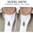 thumbnail image 2 of Hollow Dream Catcher Pet Cremation Jewelry Dreamcatcher Cremation Jewelry for Ashes Stainless Steel Paw Print Urn Locket Pendant Memorial Urn Necklace for Women for Loved Ones Keepsake Gift, 2 of 7