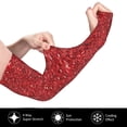 thumbnail image 3 of Fotbe Red Glitter UV Sun Protection Arm Sleeves - Tattoo Cover Up - Basketball Arm Sleeve UPF 50 Cooling for Men Women, 3 of 8