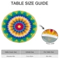 thumbnail image 6 of Rainbow Tie Dye Mandala Pattern Round Fitted Tablecloth with Elastic Edge,Dining Table Cover Waterproof,Outdoor Round Tablecloth for Camping,Dining,Indoor and Outdoor, 6 of 7
