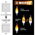 thumbnail image 2 of EIMELI 2 Pcs Led Flame Light Bulb 3 Modes Fire Light Bulb E12 Base Flame Bulb for Christmas Decor Outdoor Indoor Home, 2 of 6