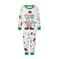 thumbnail image 6 of Elippeo Christmas Pajamas for Family Long Sleeve Cartoon Letter Print Tops + Pants Set Winter Loungewear, 6 of 10