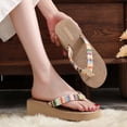 thumbnail image 6 of jiaxiM Women's Flip Flops Wedge Thong Sandals for Women Cushioned Open Toe Slippers for Women Non- Woven Sole Orthofeet Shoes for Women Beach Casual Wear, 6 of 9