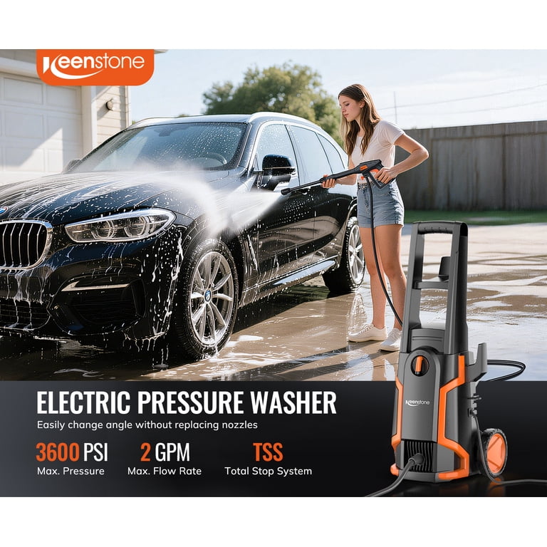 Keenstone 3600 PSI Electric Pressure Washer , Max 2 GPM 110V with