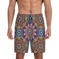 thumbnail image 3 of Lsque Mandala Mens Sleep Pajama Shorts,Short Pajama Pants, Cotton Ultra-Soft Knit-XX-Large, 3 of 9
