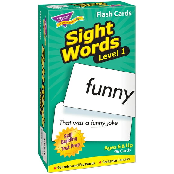 TREND Leveled Sight Words Level 1 Early Reading Skills Sight Words Flash Cards 96 Count