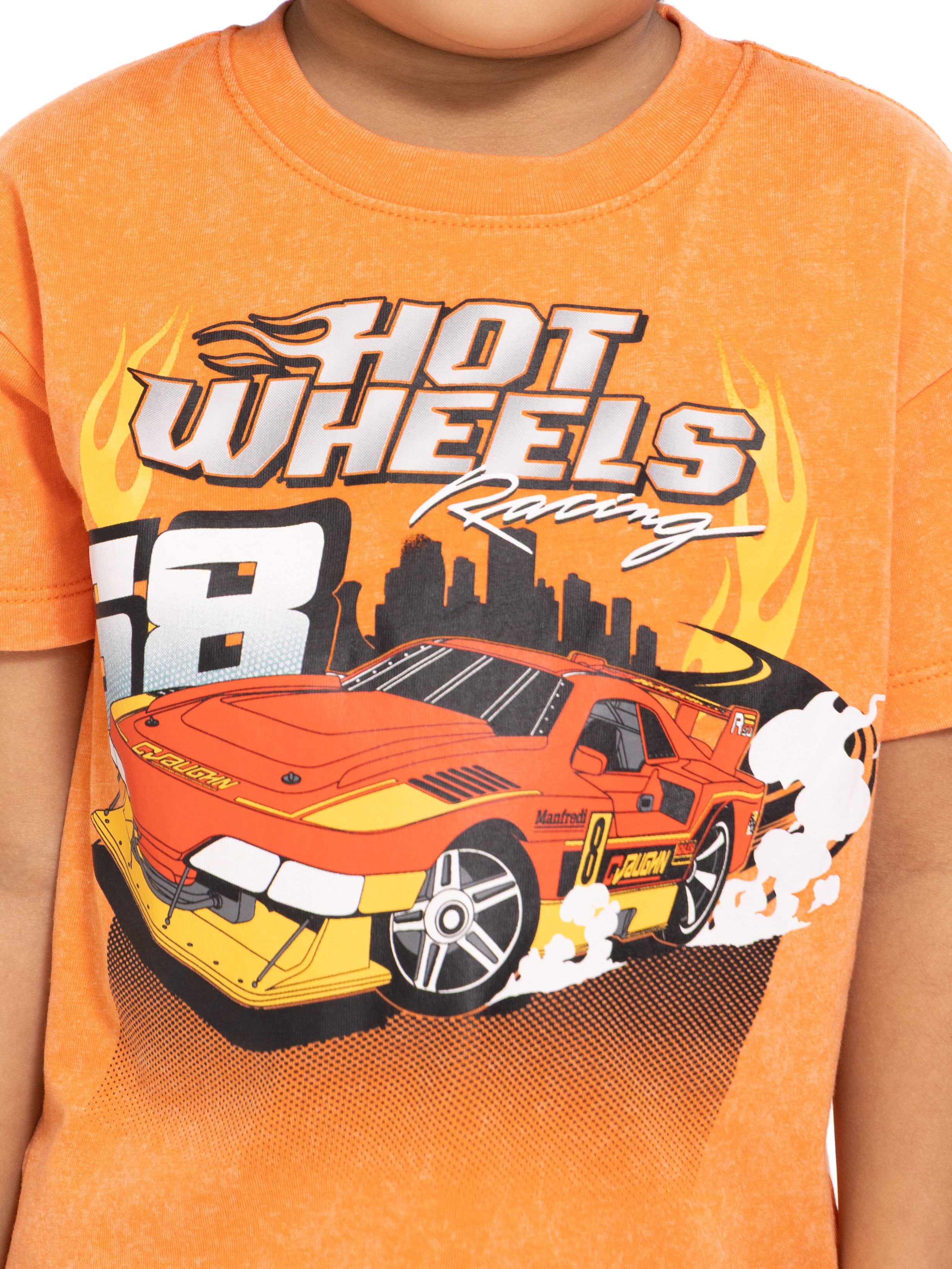 Hot Wheels Toddler Graphic Crewneck Tee with Short Sleeves, Sizes 12M-5T