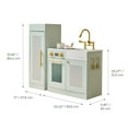 thumbnail image 5 of Teamson Kids Little Chef Wooden Play Kitchen with Large Fridge, Oven & 12 Food Accessories, Pretend Play Kitchen Set for Toddlers and Kids 3+ Years, Green, 5 of 8
