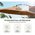 thumbnail image 7 of NIAIZEK 11 Multicolor Curved Cantilever Offset Hanging Patio Umbrella, with Base, 360° Rotation, 7 of 7