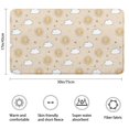 thumbnail image 3 of Beige Sun Cloud Star Pattern Bathroom Rugs Mat,Non Slip Microfiber Bathroom Rug,Rubber Backing,Soft Bathroom Mats for Bathroom Floor,Tub and Shower,17x30in(43x75cm), 3 of 5