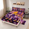 thumbnail image 2 of Erosebridal Elephant Bed Sheets, Purple Mandala Full Size Sheets, 4pcs 1 Flat Sheet 1 Fitted Sheet and 2 Pillowcases, 2 of 6