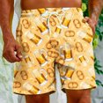 thumbnail image 4 of Ndbuld Men's Board Short Beach Sho Men's Gradient Printing Hawaiian Special Oktoberfest Print Beach Casual Trouser Shorts Pants Deal for Days Holiday Decor,Yellow,S, 4 of 9