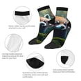 thumbnail image 3 of Uemuo Forest Plant Raccoon Printed Crew Socks, Moisture-Wicking Socks, Athletic Socks for Men Breathable Cushion Socks Casual Sport Socks for Running Traveling, 3 of 6