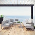 thumbnail image 1 of Modway Shore 7 Piece Outdoor Patio Sectional Sofa Set in Silver Gray, 1 of 8