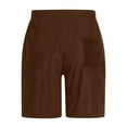 thumbnail image 7 of FAIWAD Men's Corduroy Shorts Casual Elastic Waist Drawstring Lightweight Summer Beach Shorts, 7 of 7