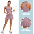 thumbnail image 3 of Womens 2 Piece Tennis Skirts Sets Athletic Dress with Bulit-in Shorts and Pockets, 3 of 7