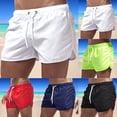 thumbnail image 2 of HEVIRGO Men Shorts Super Soft Wear Resistant Polyester Summer Beach Shorts Swim Trunks for Male,Navy Blue 2XL, 2 of 10