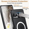 thumbnail image 2 of Magnetic Case Compatible Google Pixel 7 Case with Wireless Charging & Safety Lock,Translucent Matte PC Metal Bumper Cover Google Pixel 7 Phone Case for Google Pixel 7 5g Case Clear Black, 2 of 14