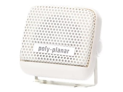 Single White 10W Surface Mount PolyPlanar VHF Extension Speaker 