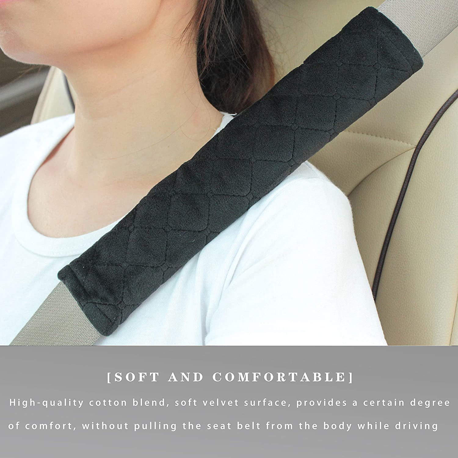 Car Seat Belt Shoulder Safety Pads Cover Comfortable Cushion Harness Pad LP 
