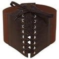 thumbnail image 6 of NUZYZ Women Lace-up Corset Wide Elastic Waist Belt Faux Leather Slimming Body Waistband Dress Shirt Decoration, 6 of 8