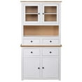 thumbnail image 2 of vidaXL Highboard Blanc 93x40,5x180 cm Pin Massif Panama Range, 2 of 5
