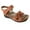 Brown, variant on Summer New Foreign Trade Large Size Wedge With Fish Mouth Solid Color Large Size One Line Buckle Beach Sandals Summer Sandals Beige 38
