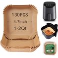 thumbnail image 1 of Small Air Fryer Liners Disposable Compatible with COSORI 2.1 Qt Air Fryer, 130 PCS Mini Air Fryer Liners Parchment Paper Baking Sheet for COSORI 2.1 Qt Accessories, 1 of 6