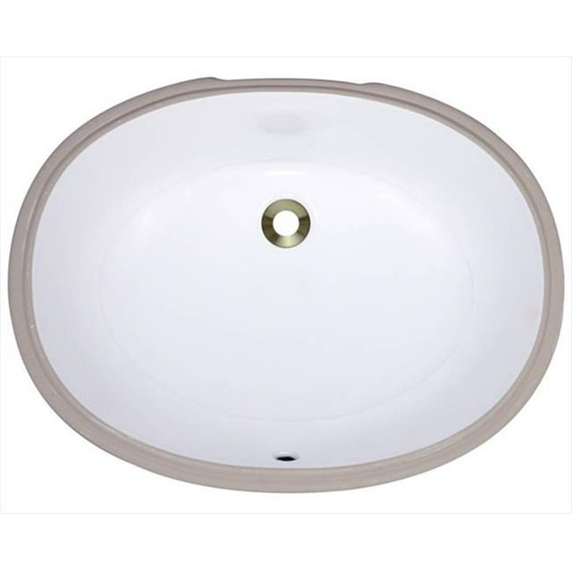 Polaris UPL-W White Porcelain Undermount Bathroom Sink