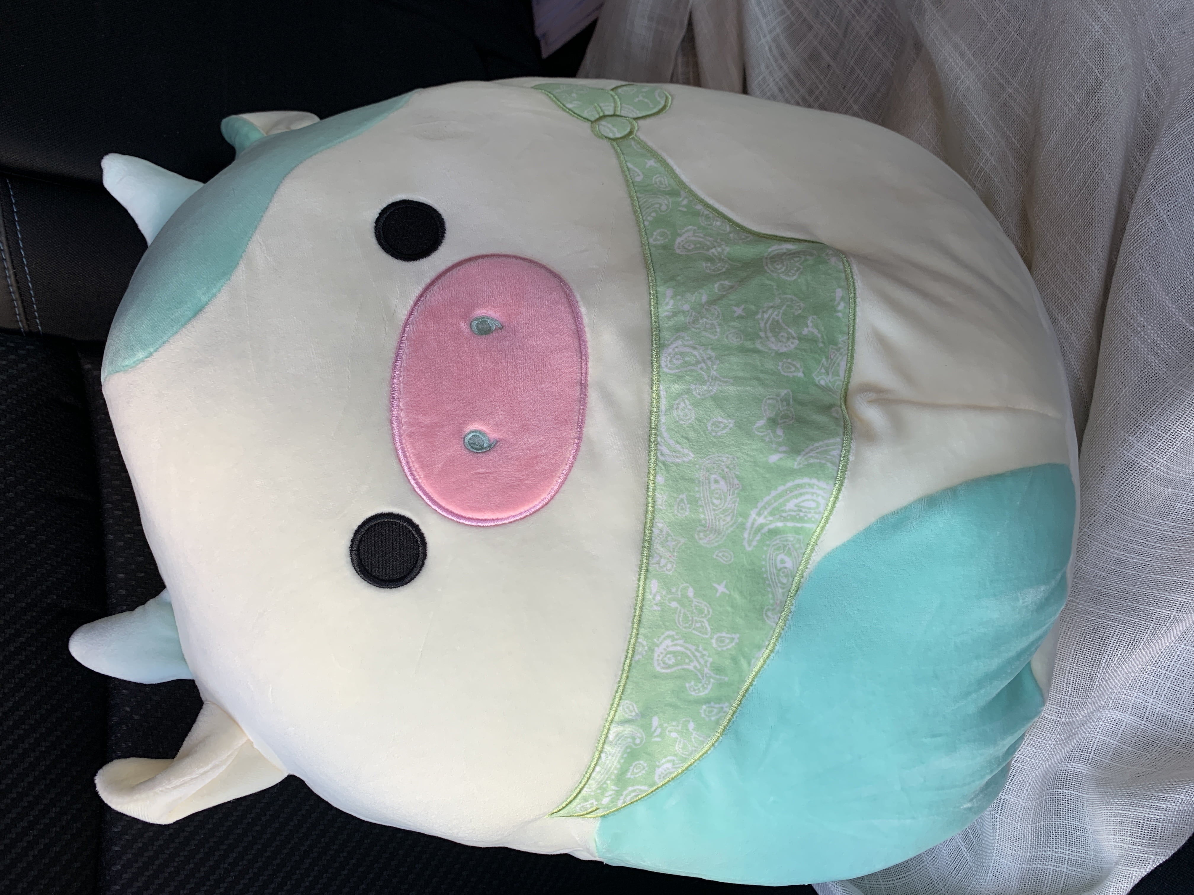 2021 Easter Squishmallow 16" Belana The Cow With Tags for sale online 