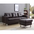 thumbnail image 3 of Braxton Small Space Convertible Sectional, Brown color, 3 of 4