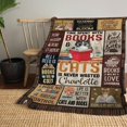 thumbnail image 5 of Yibo Personalized Blanket Gift for Book Lovers, Book Club Gifts for Girls Women Bookaholic, Cat Lovers Gift for Women, Meaning Gifts for Bookworm Reading Lover Bookish Librarian, 5 of 9