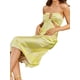 thumbnail image 2 of VISgogo Vestido sin mangas con cuello halter para mujer, atado con pliegues sin espalda Raya de cebra / Recorte con estampado de flores de una sola pieza VISgogo moda, 2 of 5