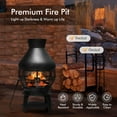 thumbnail image 4 of GVN Patio Wood Burning Chimneys Fireplace, Outdoor Fire Pit for Outdoor, Outside Patio Deck and Garden, 4 of 10