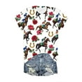 thumbnail image 4 of Drses Horse Lover T-Shirt Women Western Horse Gifts for Girls Western Funny Cute Animal Graphic Tees Short Sleeve Tops, 4 of 4