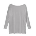 thumbnail image 3 of AherBiu Women Long Sleeve Tops Comfy Pajamas Top Tee Shirts Scoop Neck Loose Soft Sleepwear Pjs Tshirt, 3 of 6