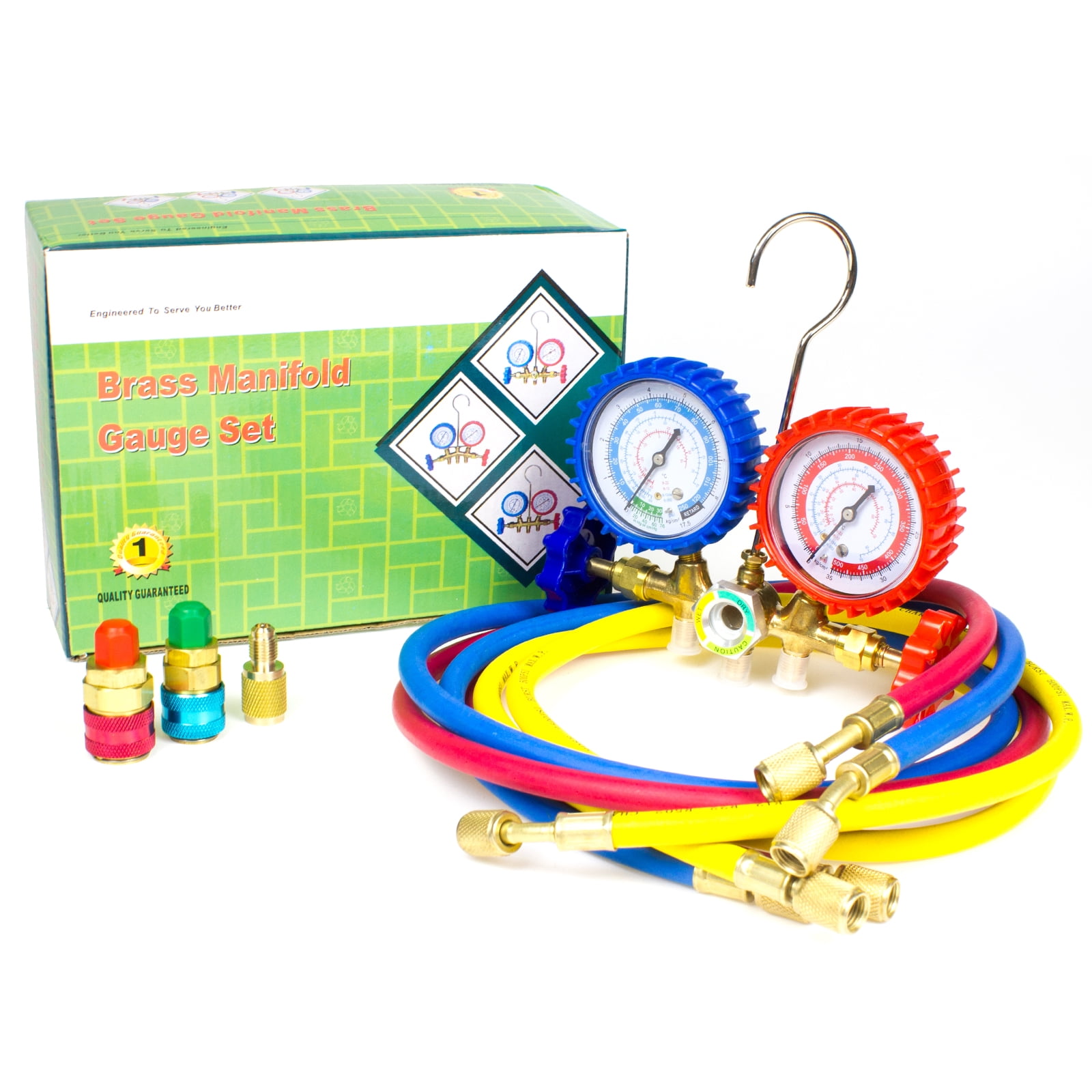 Manifold Gauge Air Conditioning Pressure Gauge Manometer Fit R12 R22 R134a R502 A/C Diagnostic Refrigeration Kit