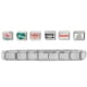 thumbnail image 1 of Pulsera Tipo italiana 6 charms de amistad Acero Inoxidable Horoz WH542, 1 of 4