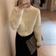 thumbnail image 1 of Cárdigan de punto para mujer, estilo coreano, diseño a la moda y temperamento, estilo palaciego de hongos franceses, novedad de invierno de 2024, 1 of 4