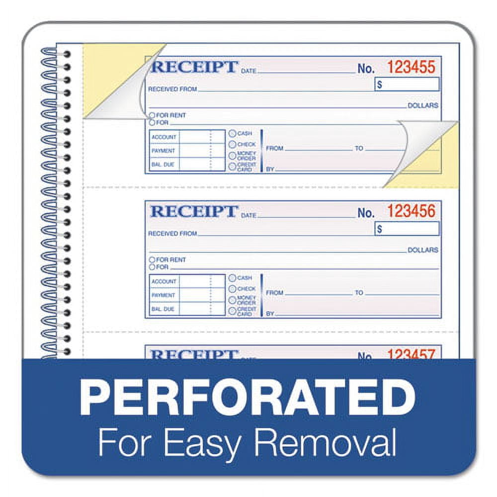 "Tops Money/rent Receipt Book, 7.13 X 2.75, Two-Part Carbon, 4/page, 200 Forms | Bundle of 2 Each"