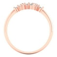 thumbnail image 4 of Clara Pucci 18K Rose Solid Gold Custom Laser Engraved Women's Solid Gold Ring Stackable Statement Band With Round Cut 0.17TCW, 4 of 7