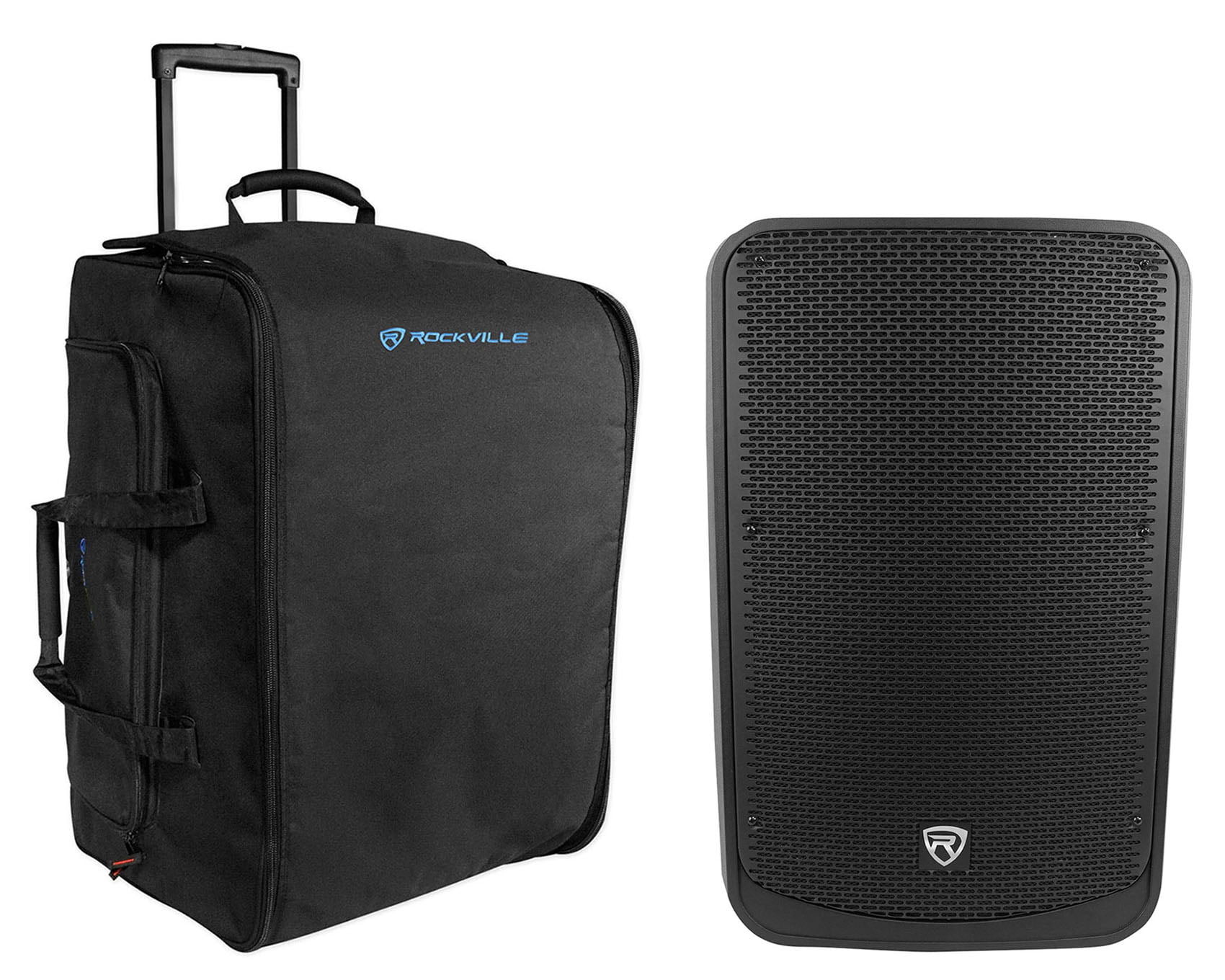 SB15 Rockville Rolling Travel Bag For Most 15 DJ PA Speakers w/Handle+Wheels