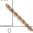 thumbnail image 3 of Avariah Solid 14K Rose Gold 1.2mm Diamond-cut Man Made Rope with Lobster Lock Chain - 20", 3 of 6