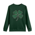 thumbnail image 5 of HAiming St Patricks Day Sweatshirt for Women Long Sleeve T-Shirts Crewneck Shamrock Printed Pullover Tops, 5 of 7