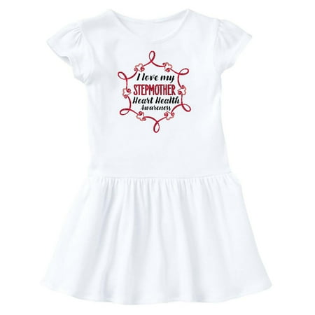 

Inktastic I Love My Stepmother Heart Health Awareness Gift Toddler Girl Dress