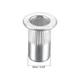 thumbnail image 3 of Unique Bargains Écrous de Rivets M4 en Alliage d'Aluminium Tête Plate Filetée Écrou Argent 100 Pcs, 3 of 5