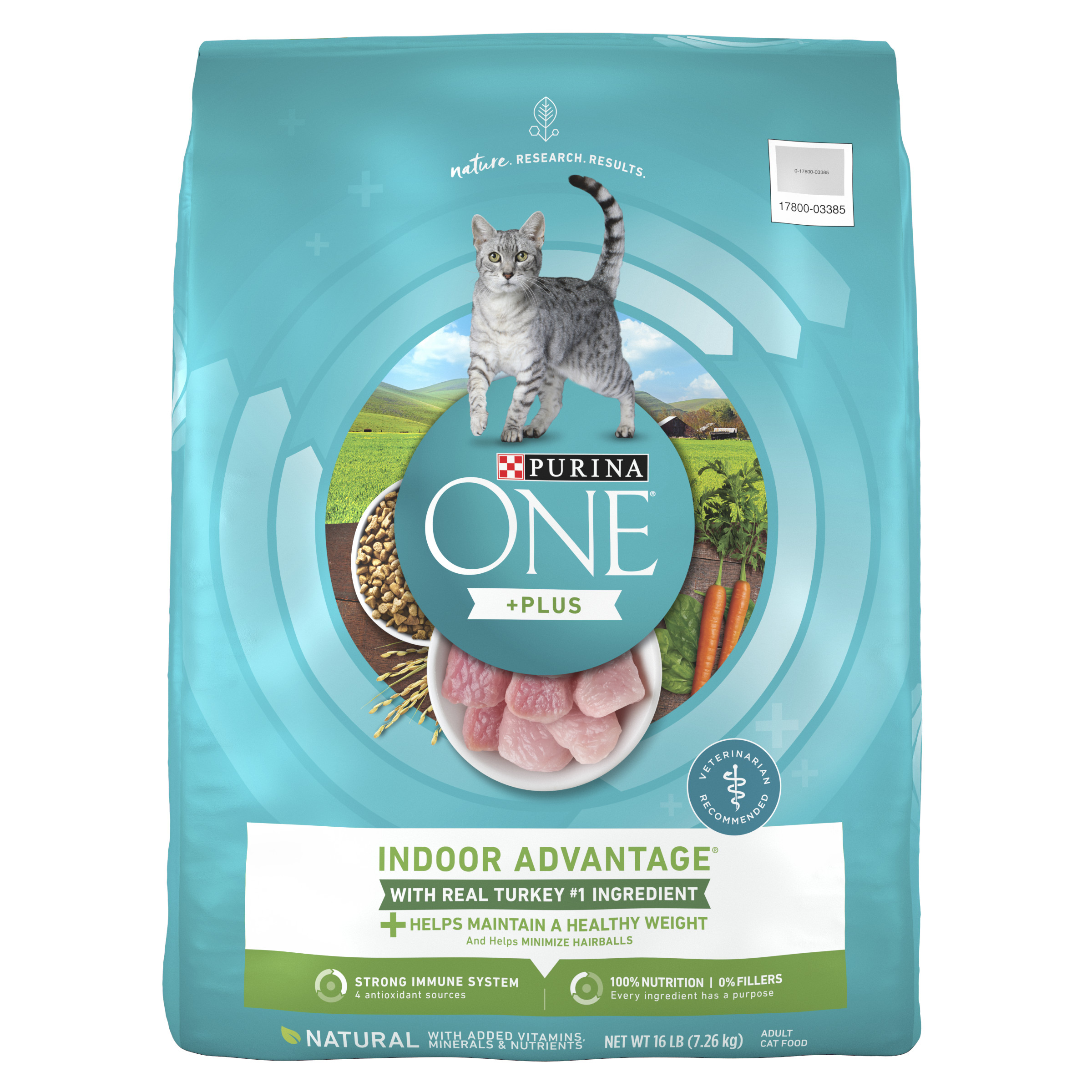 Purina One Plus Indoor Advantage Dry Cat Food Tuekey 16 Lb Bag 