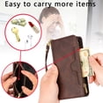 thumbnail image 6 of Magnetic Wallet Case Designed for Samsung Galaxy Xcover 5 Case, PU Leather Zipper Folio Protective Case with Magnetic Closure & Card Holder & Crossbody Strap for Samsung Galaxy Xcover 5,Black, 6 of 8